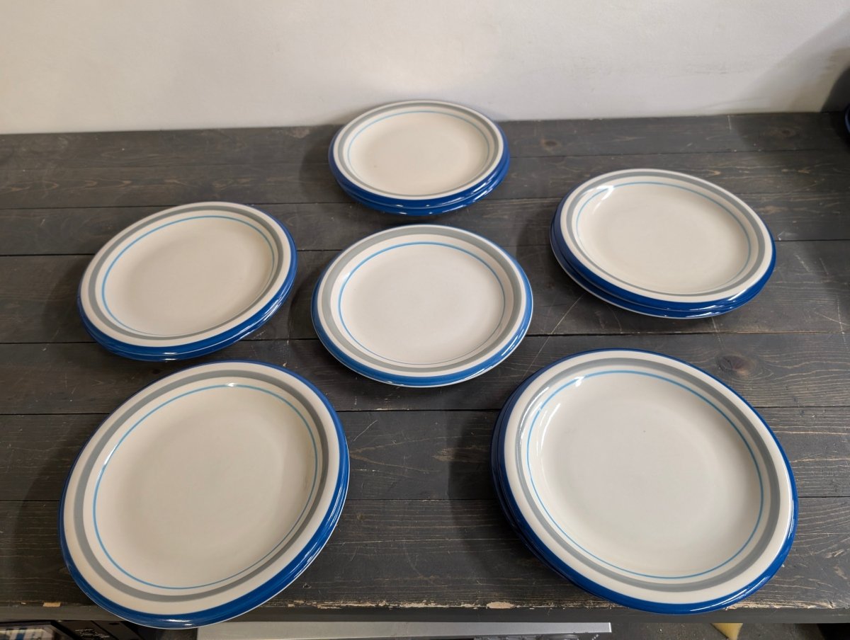 1970's Japanese Colorifics Vintage Stoneware Plates - Crap4Cash -