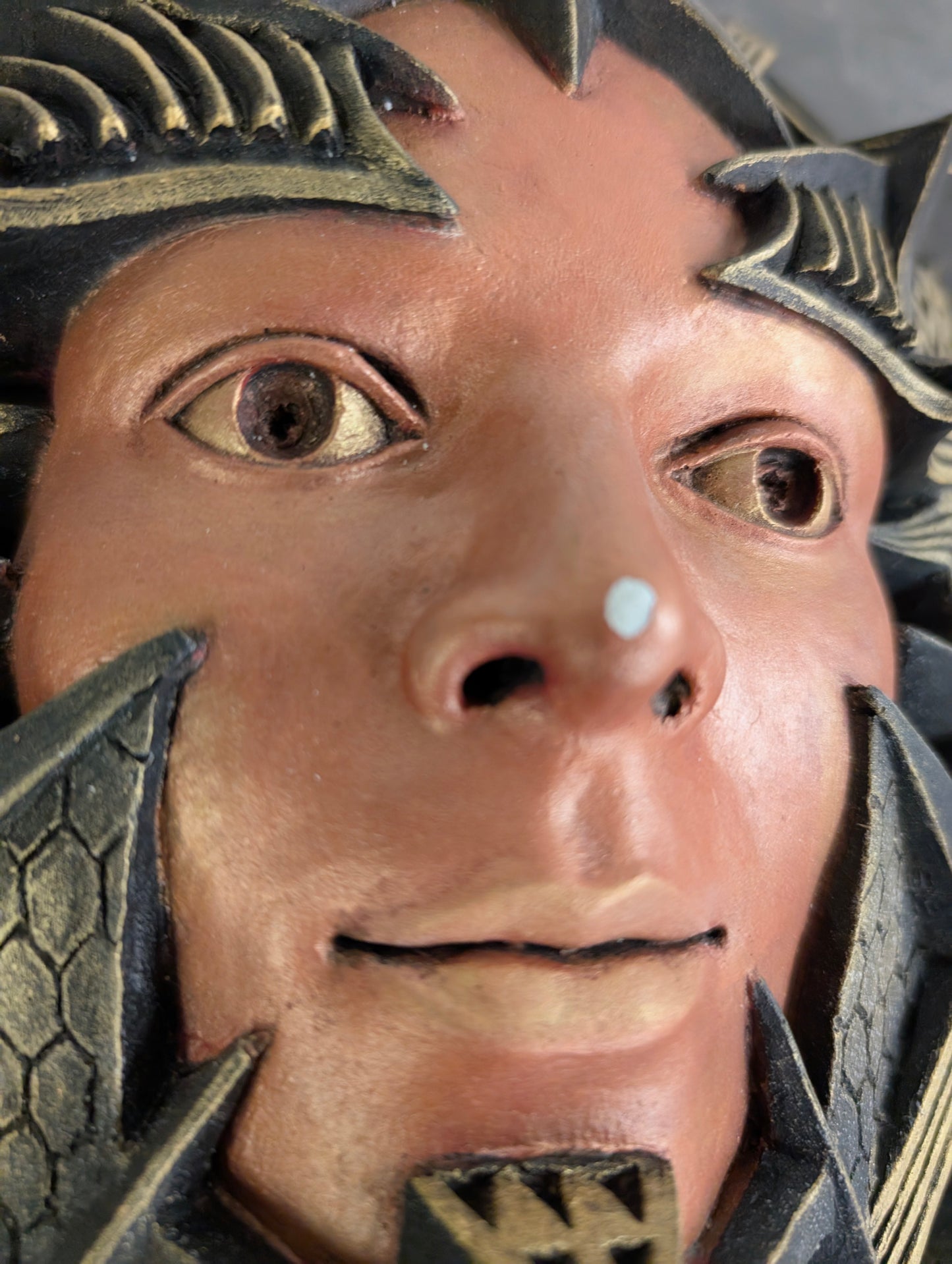 Gold/Black/Bronze Wall Hanging Mask Piece by Steven Eye