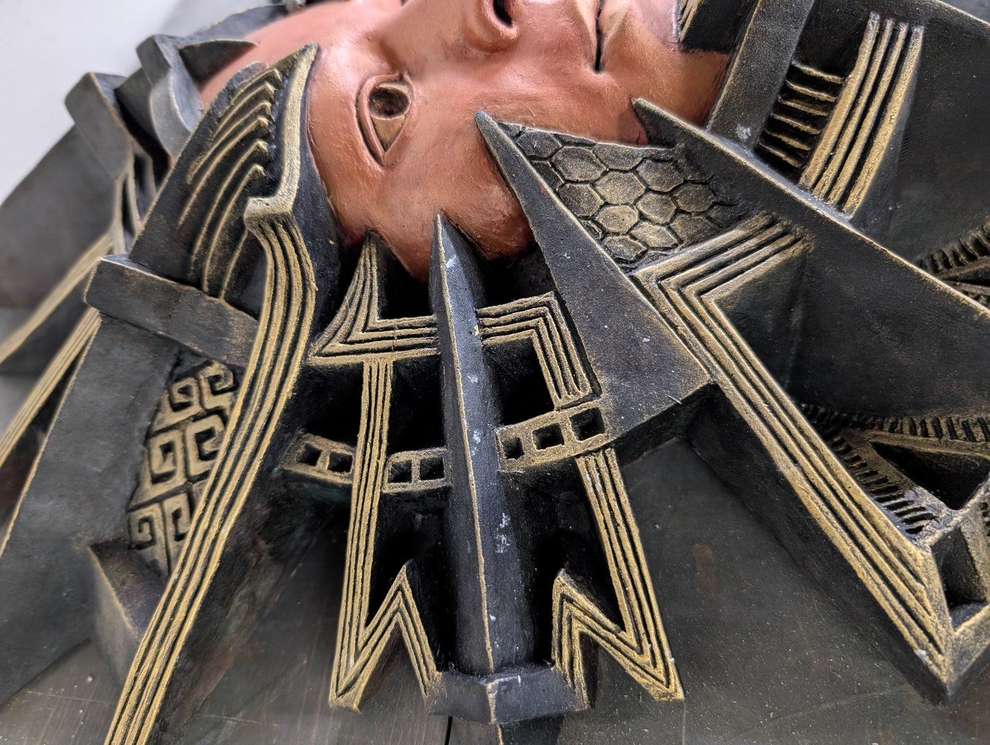 Gold/Black/Bronze Wall Hanging Mask Piece by Steven Eye