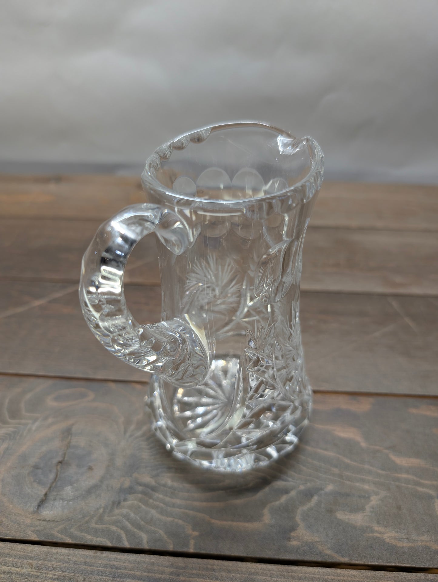 Bohemia Style Cut Glass Milk Pitcher