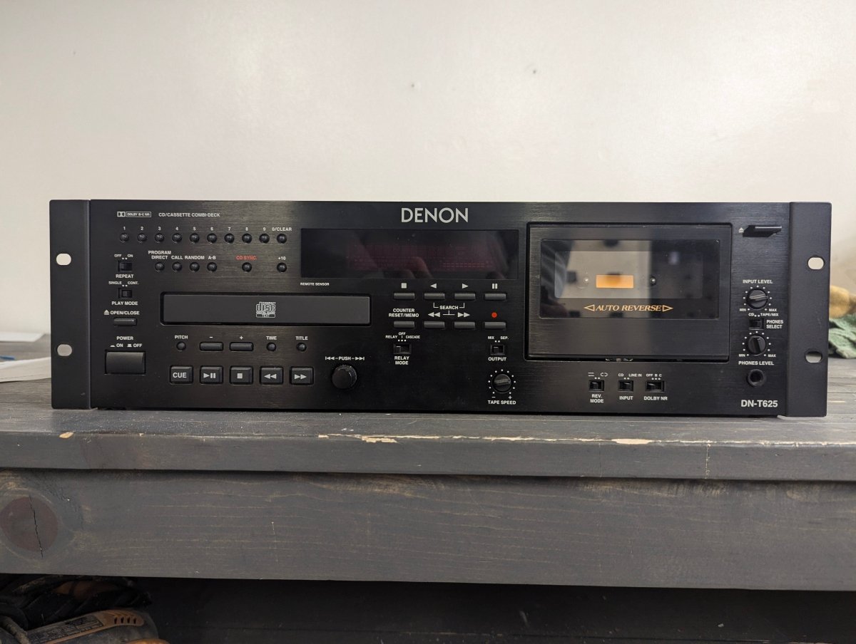 Denon DN - T625 CD/Cassette Combo Deck - Professional Audio Player - Semi Functional - Crap4Cash -