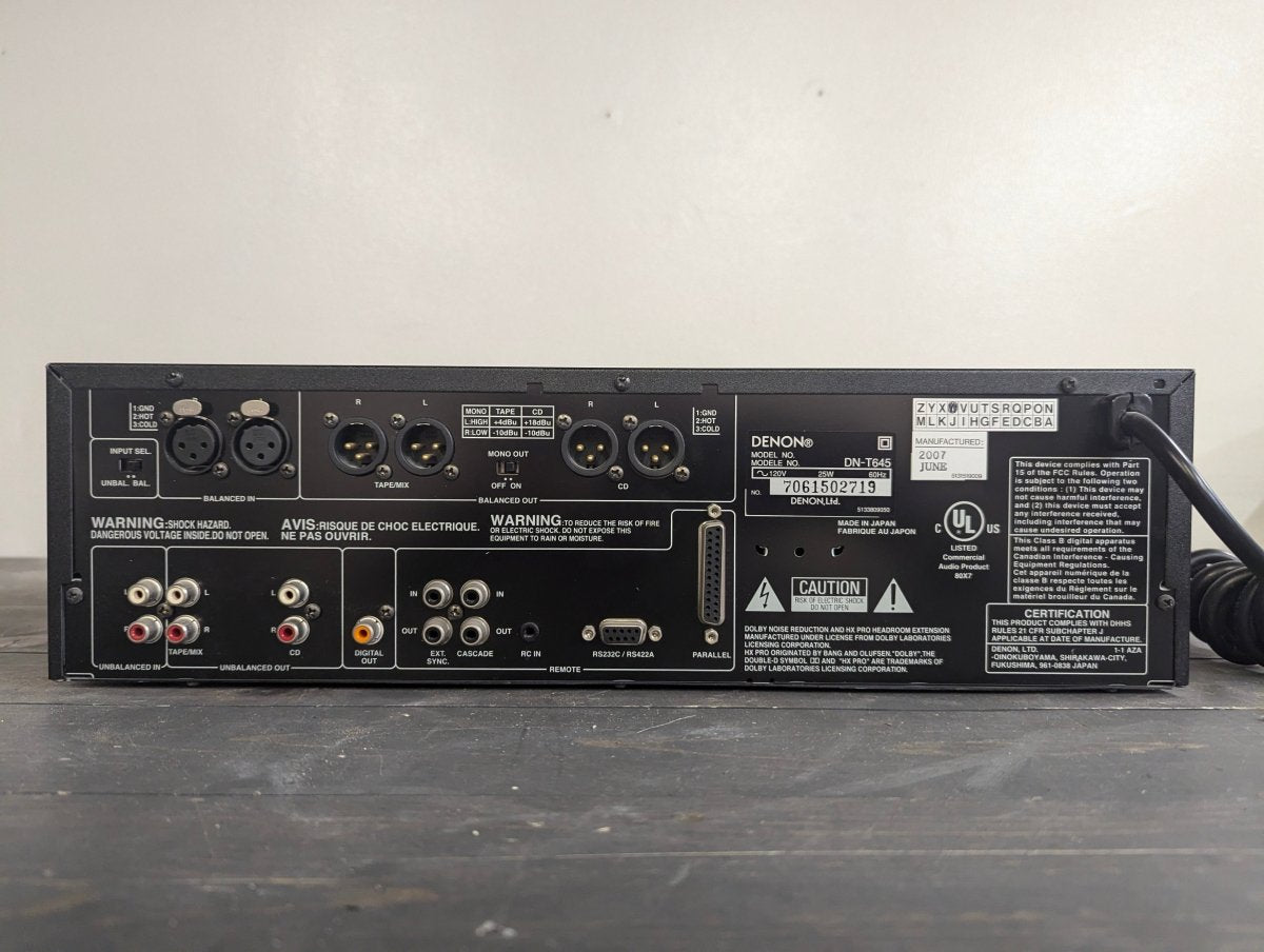 Denon DN - T645 CD/Cassette Combo Deck - Professional - Grade Audio Player - Used Condition - Crap4Cash -