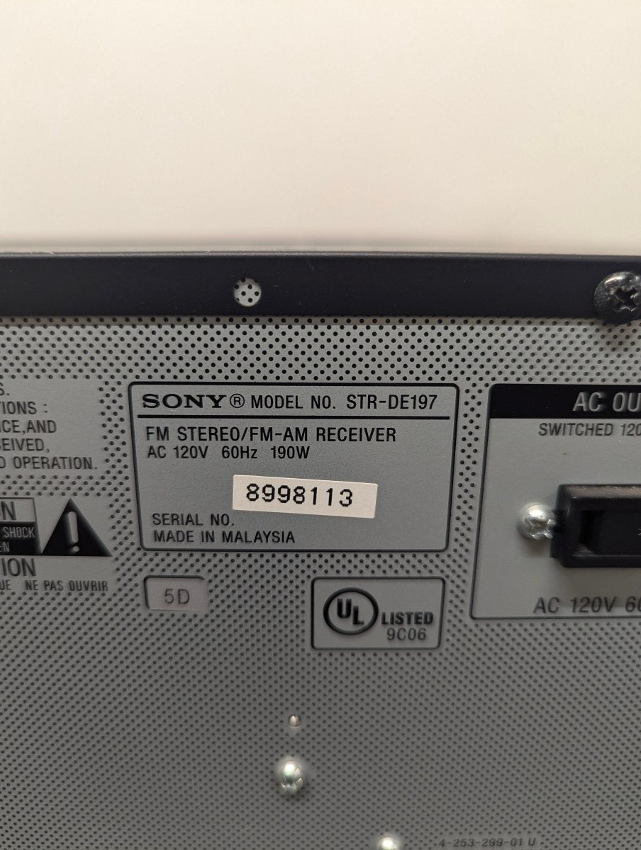 Sony STR - DE197 Stereo Receiver - 2 - Channel Home Audio - Great Condition - Crap4Cash -