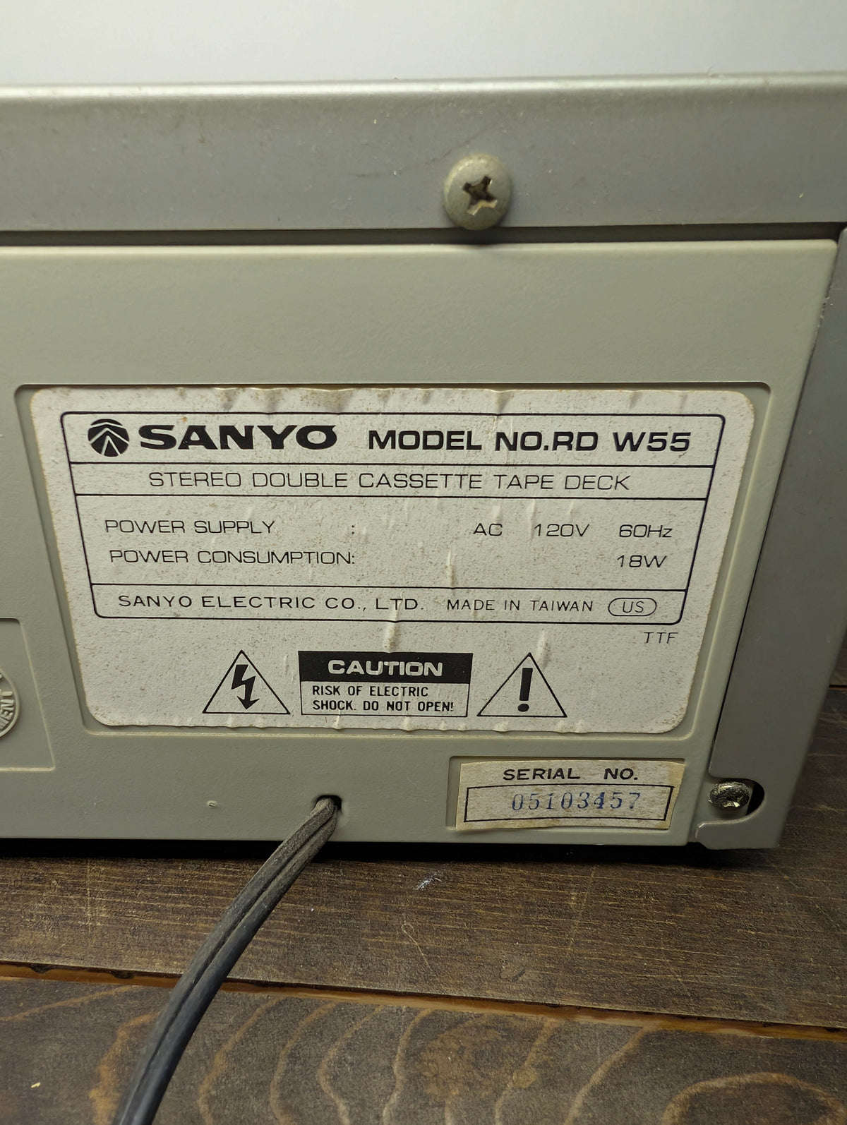 Sanyo RD W55 Tape Deck