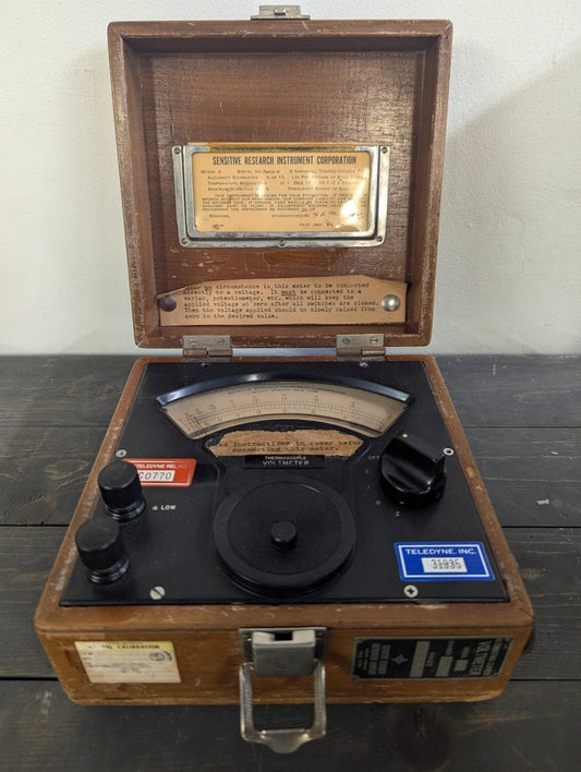 1951 Vintage AC Voltmeter by Teledyne and Sensitive Research Instrument Corporation - Crap4Cash - 