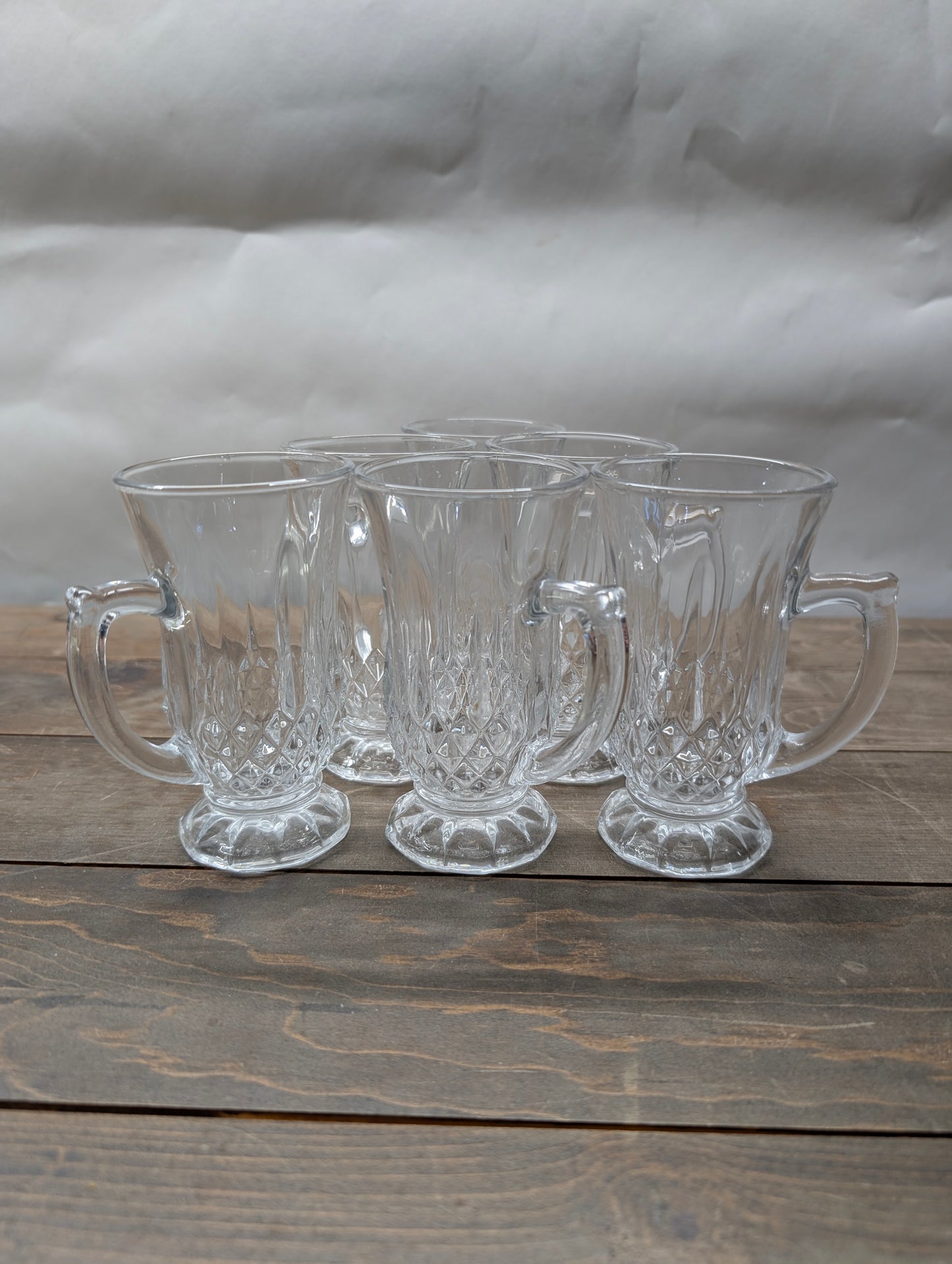 Critsal D'arques Longchamp Irish Coffee Mugs Set of 6