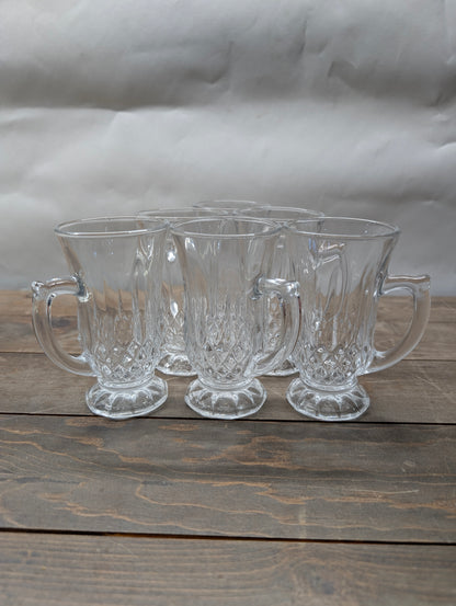 Critsal D'arques Longchamp Irish Coffee Mugs Set of 6