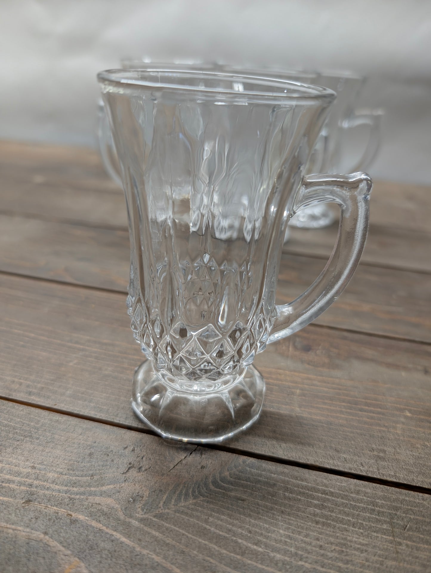 Critsal D'arques Longchamp Irish Coffee Mugs Set of 6
