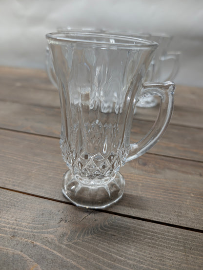Critsal D'arques Longchamp Irish Coffee Mugs Set of 6