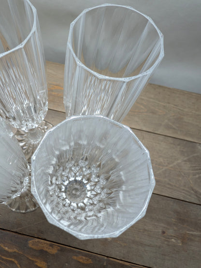 Set of 4 Cristal D'arque Bretagne Champagne Glasses