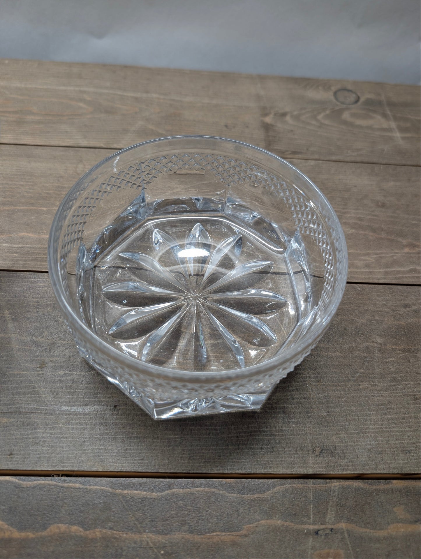 Vintage Heavy Clear Crystal Candy Bowl
