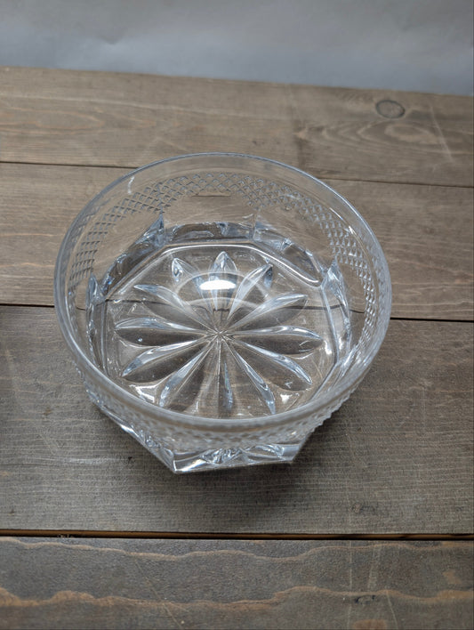 Vintage Heavy Clear Crystal Candy Bowl