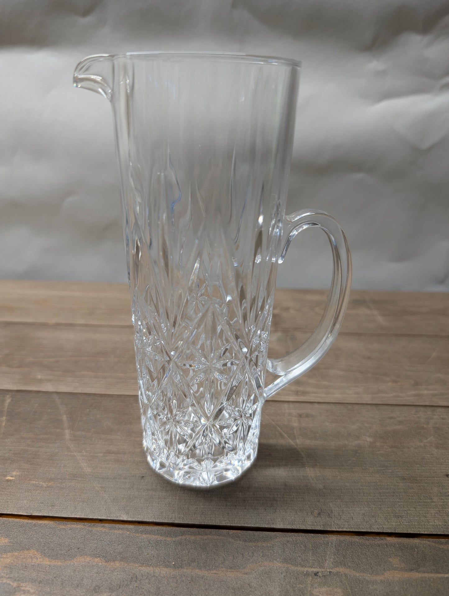 7 Cristal D'Arques Thin Tall Glasses with one Matching Pitcher