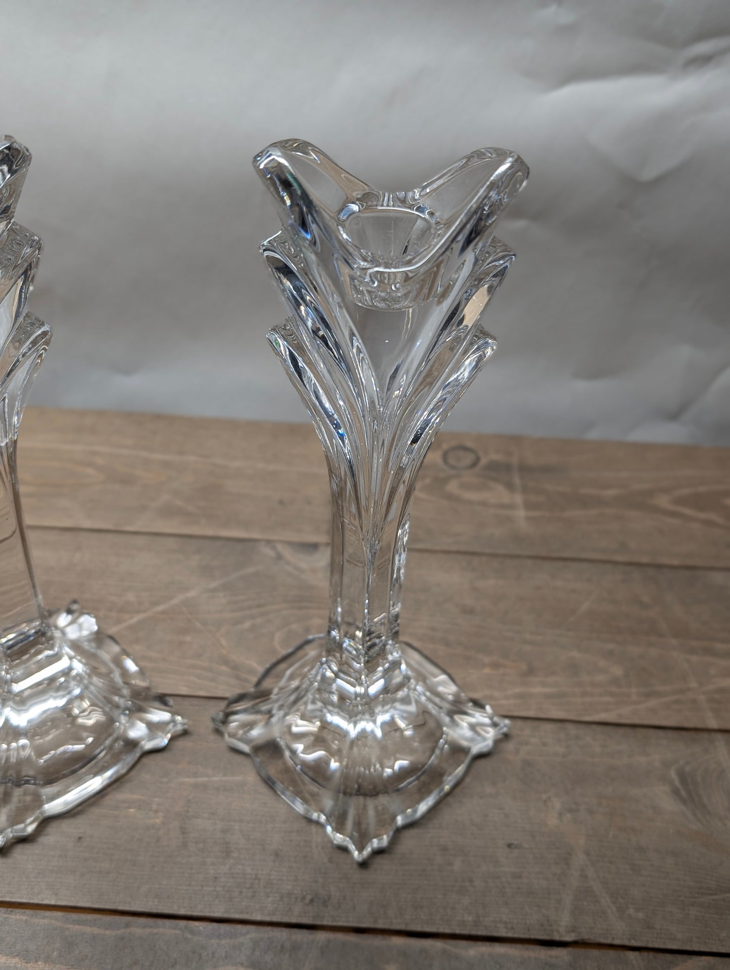 Mikasa Crystal Fluted Candle Holders