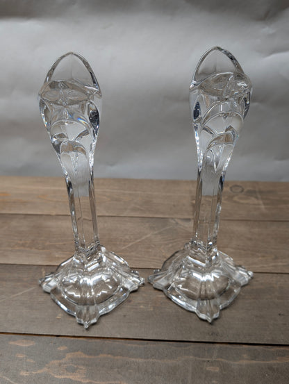 Mikasa Crystal Fluted Candle Holders