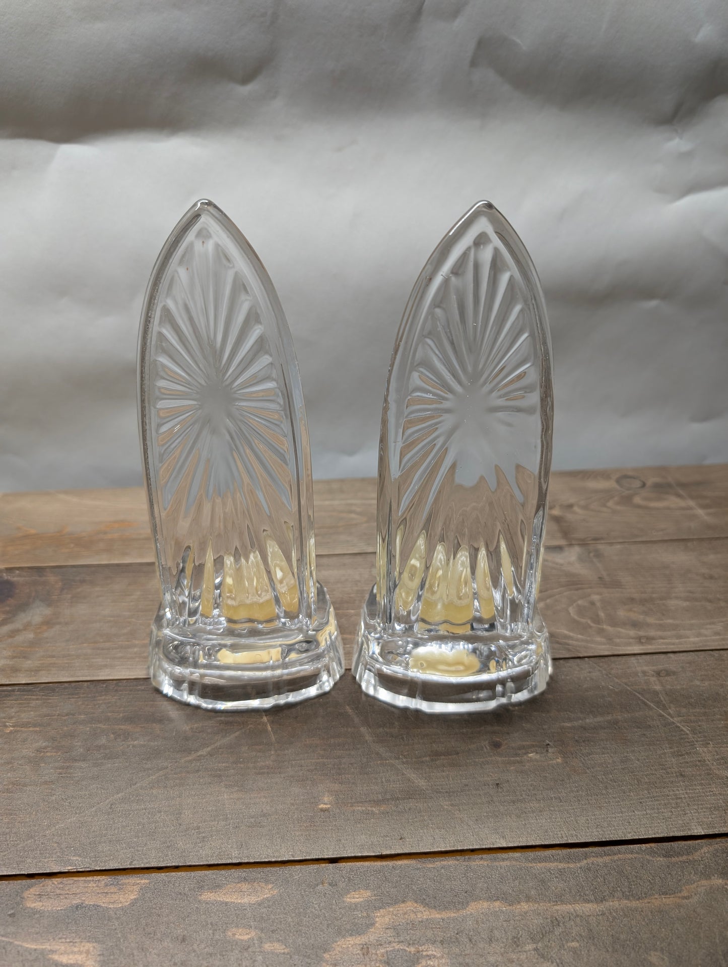 Mikasa Crystal Window Tea Candle holders
