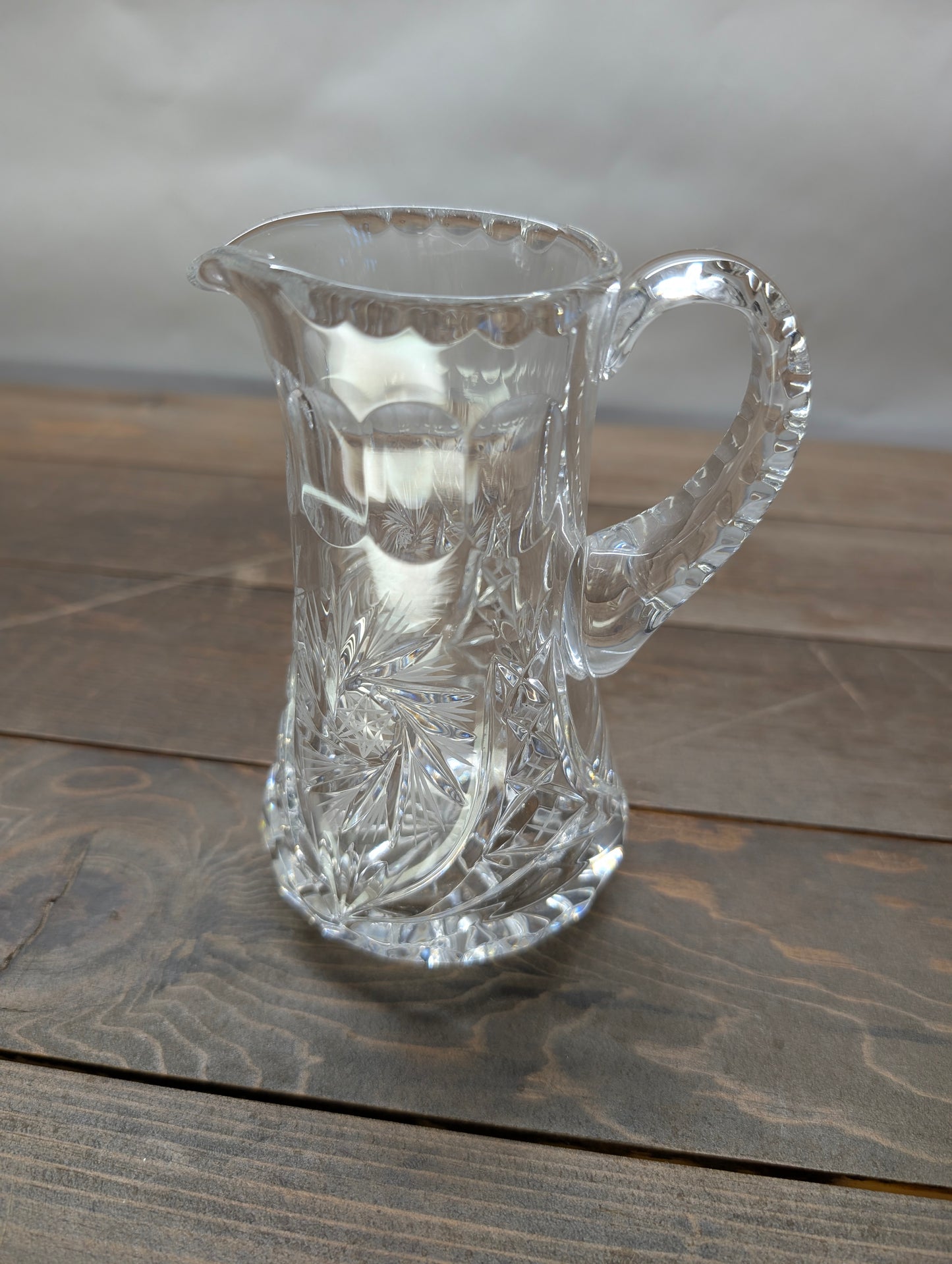 Bohemia Style Cut Glass Milk Pitcher