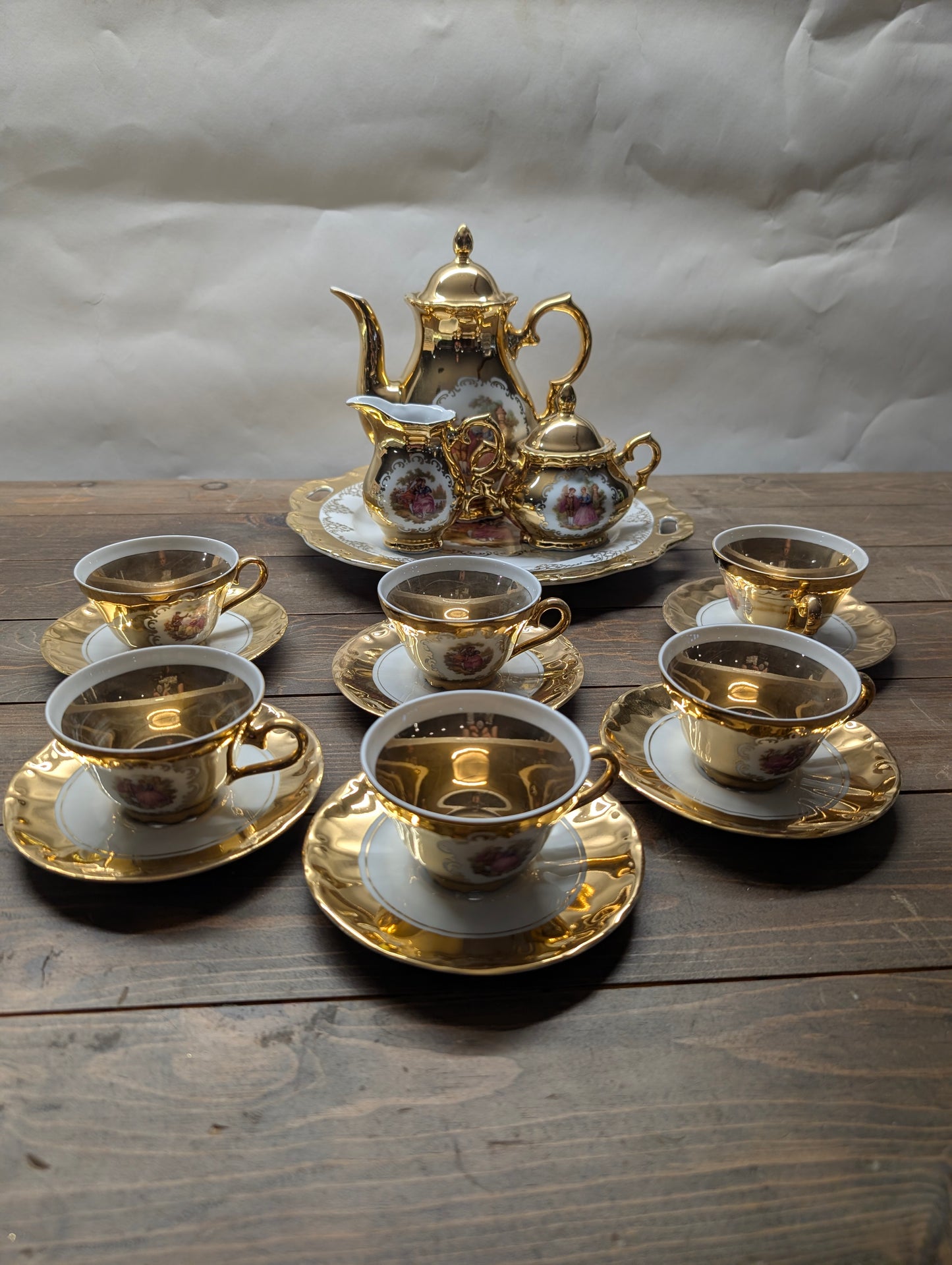 16 Piece Vintage Porcelain STW Bavarian Tea Set