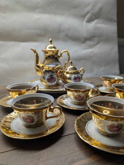 16 Piece Vintage Porcelain STW Bavarian Tea Set