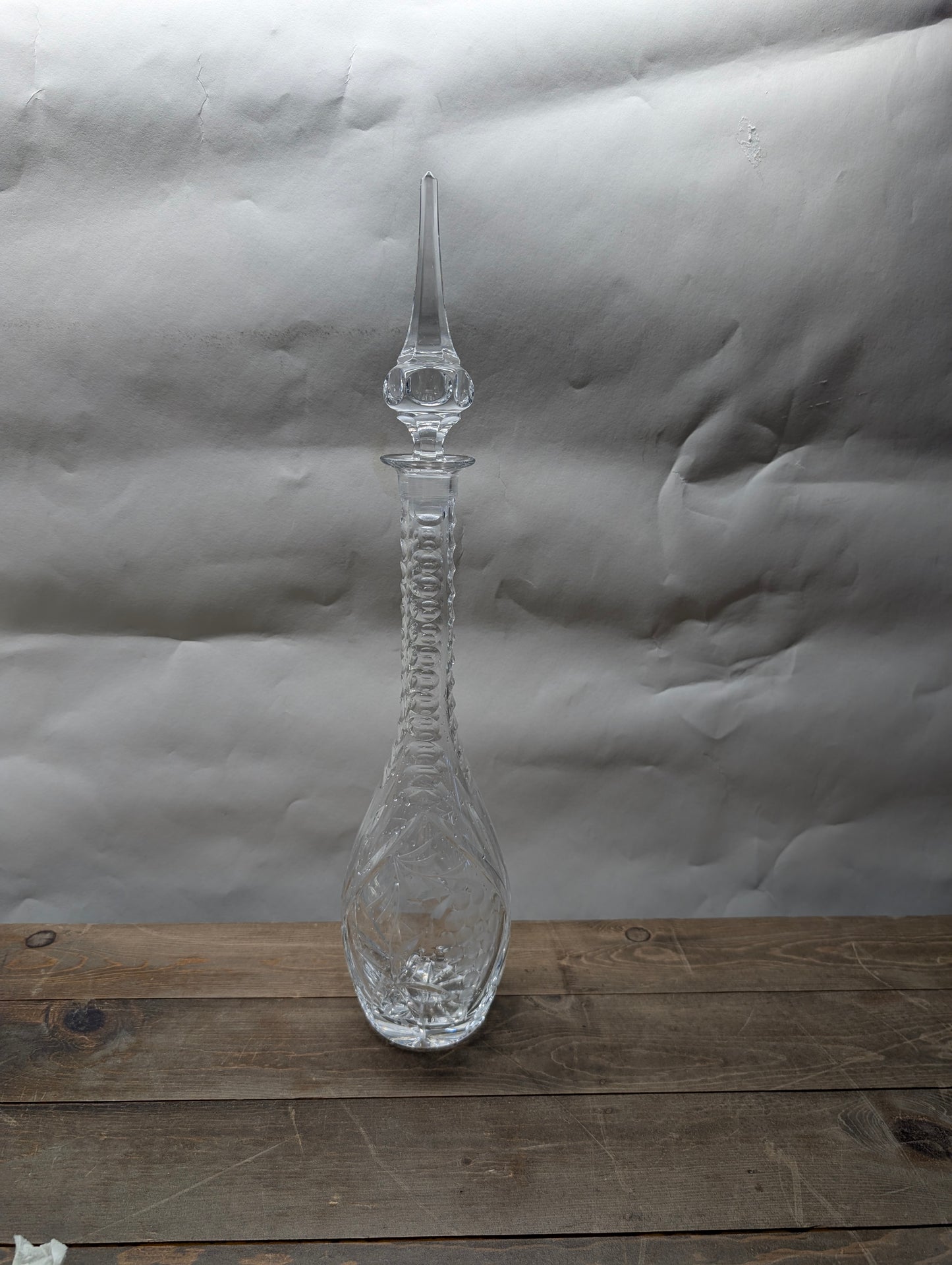 Crystal Decanter Grapevine Design