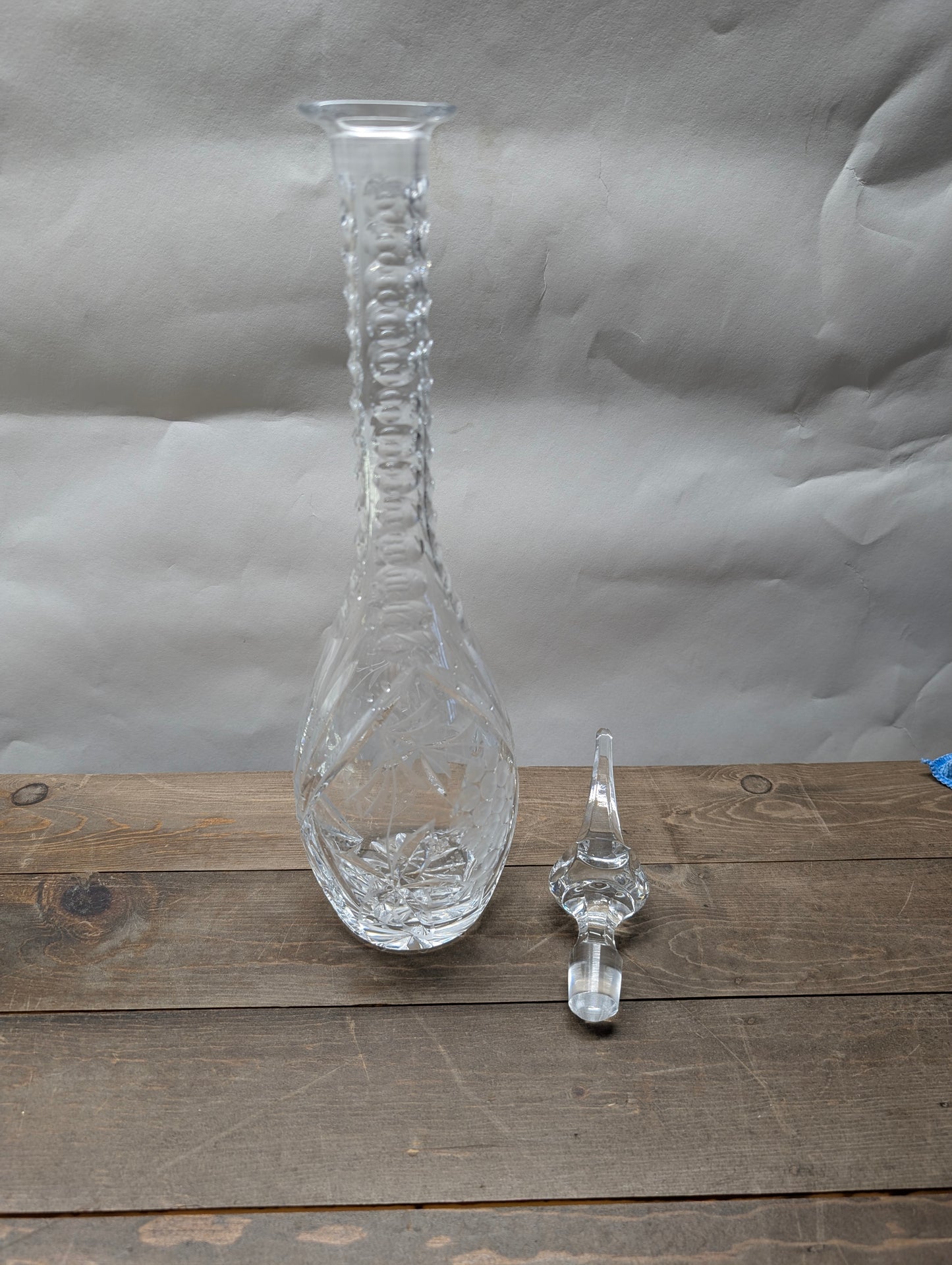 Crystal Decanter Grapevine Design