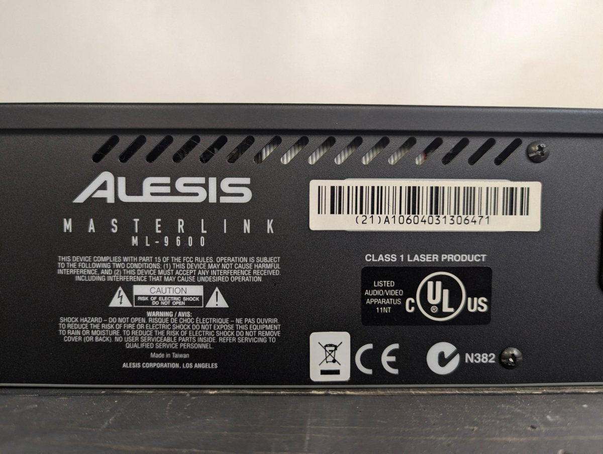 Alesis Masterlink ML 9600 Hi - Res Master Recorder CD - Burner - Crap4Cash - 