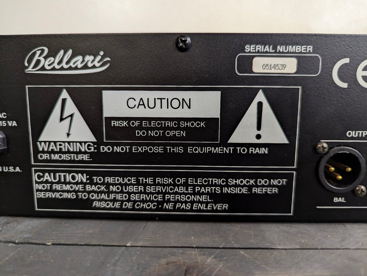 Bellari RP583 Studio Dual Tube Compressor/Limiter - Crap4Cash - 