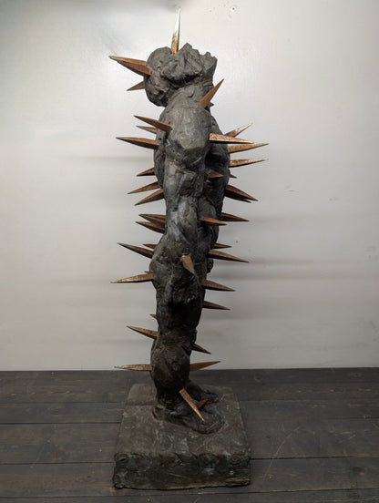 Bronze Man with Spikes Statue/Sculpture - Crap4Cash - 