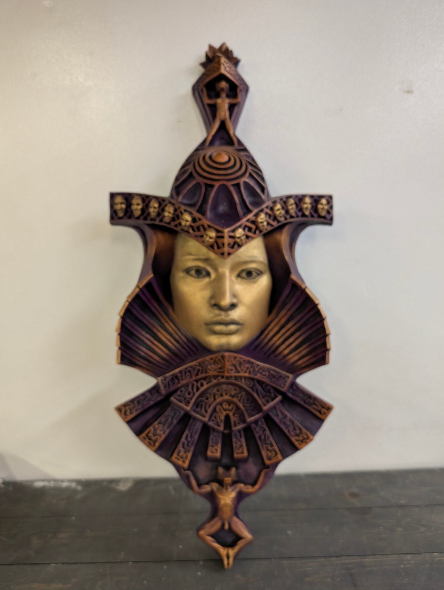 Intricate Wall Mask piece by Steven Eye Purple/Gold - Crap4Cash - 