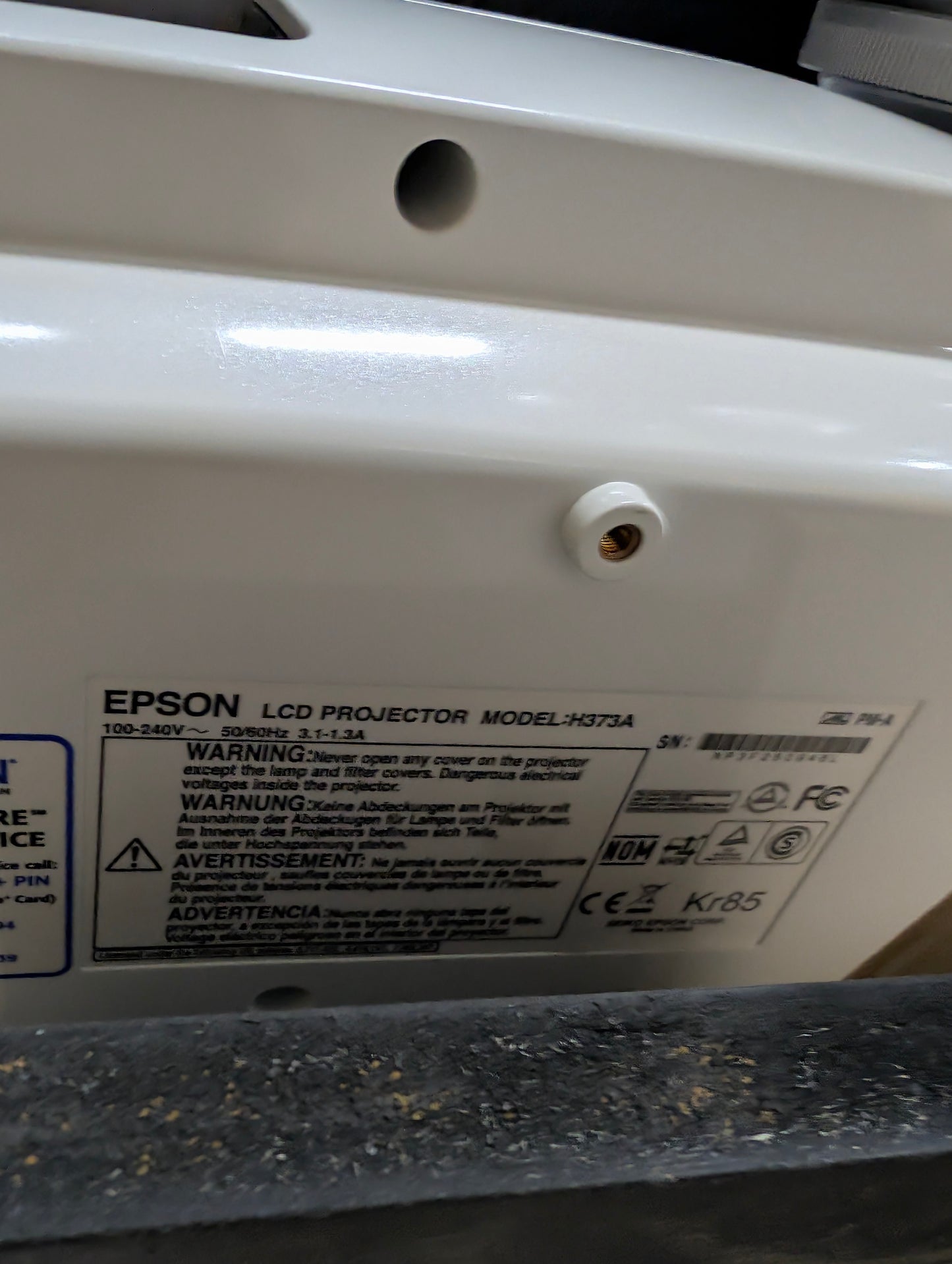 Epson H373A LCD Home Cinema 8350 Projector