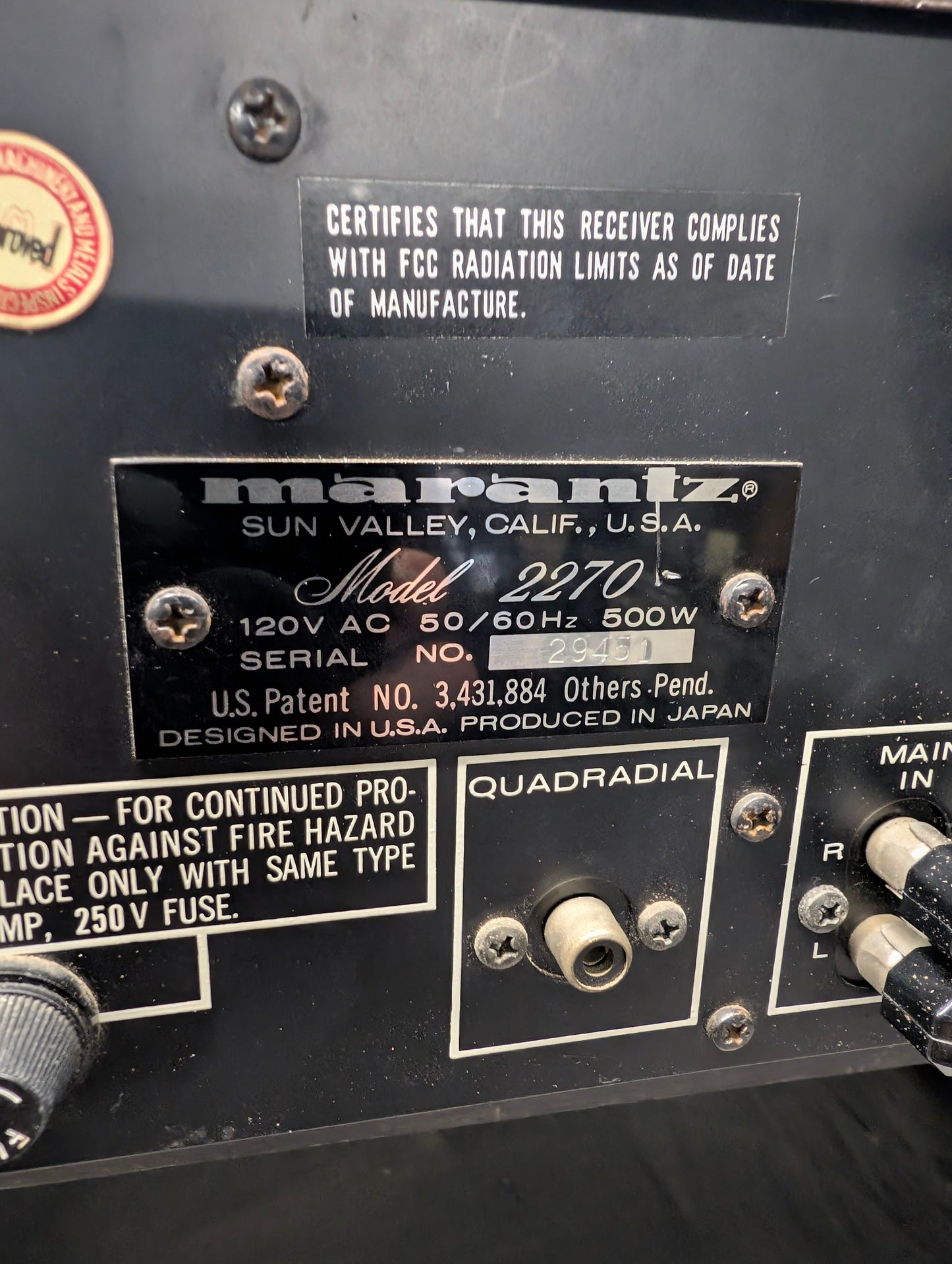 Marantz 2270 Vintage Reciever