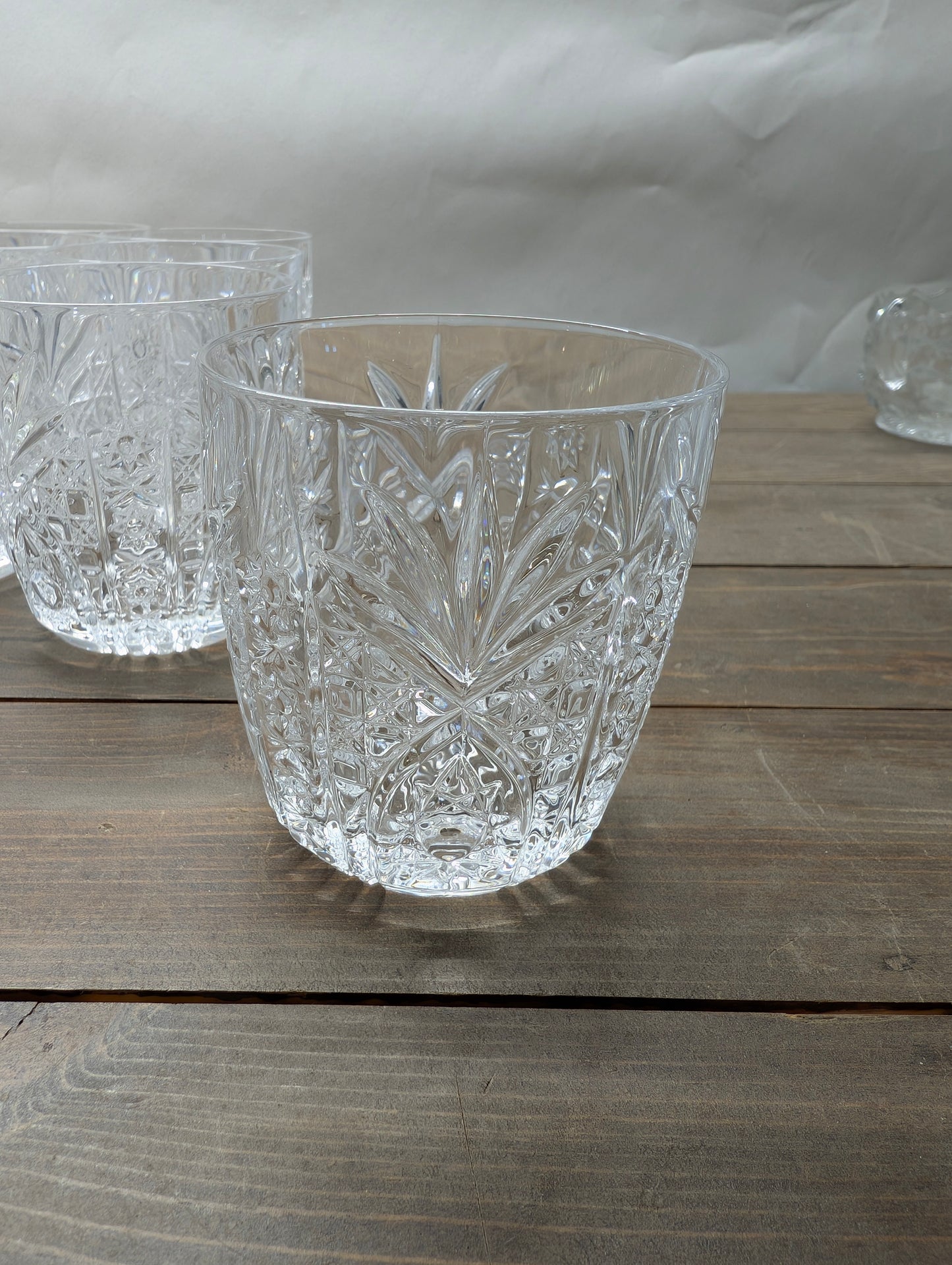 Set of 9 Cristal D'Arques Crystal Old Fashioned Tumblers