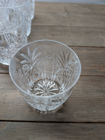 Set of 9 Cristal D'Arques Crystal Old Fashioned Tumblers