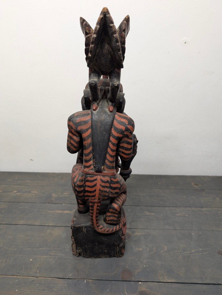 Vintage Bali Wood Carved Statue - Crap4Cash - 