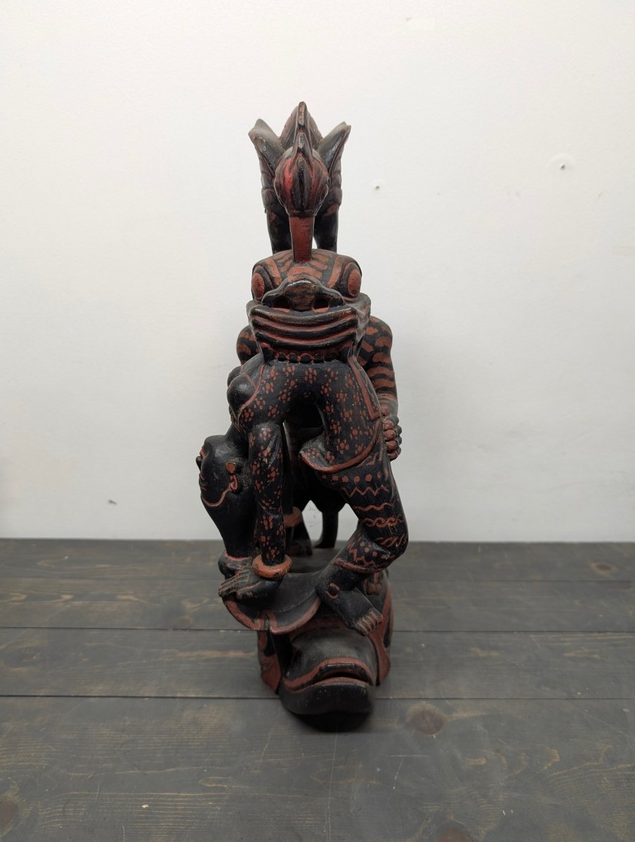 Vintage Bali Wood Carved Statue - Crap4Cash - 